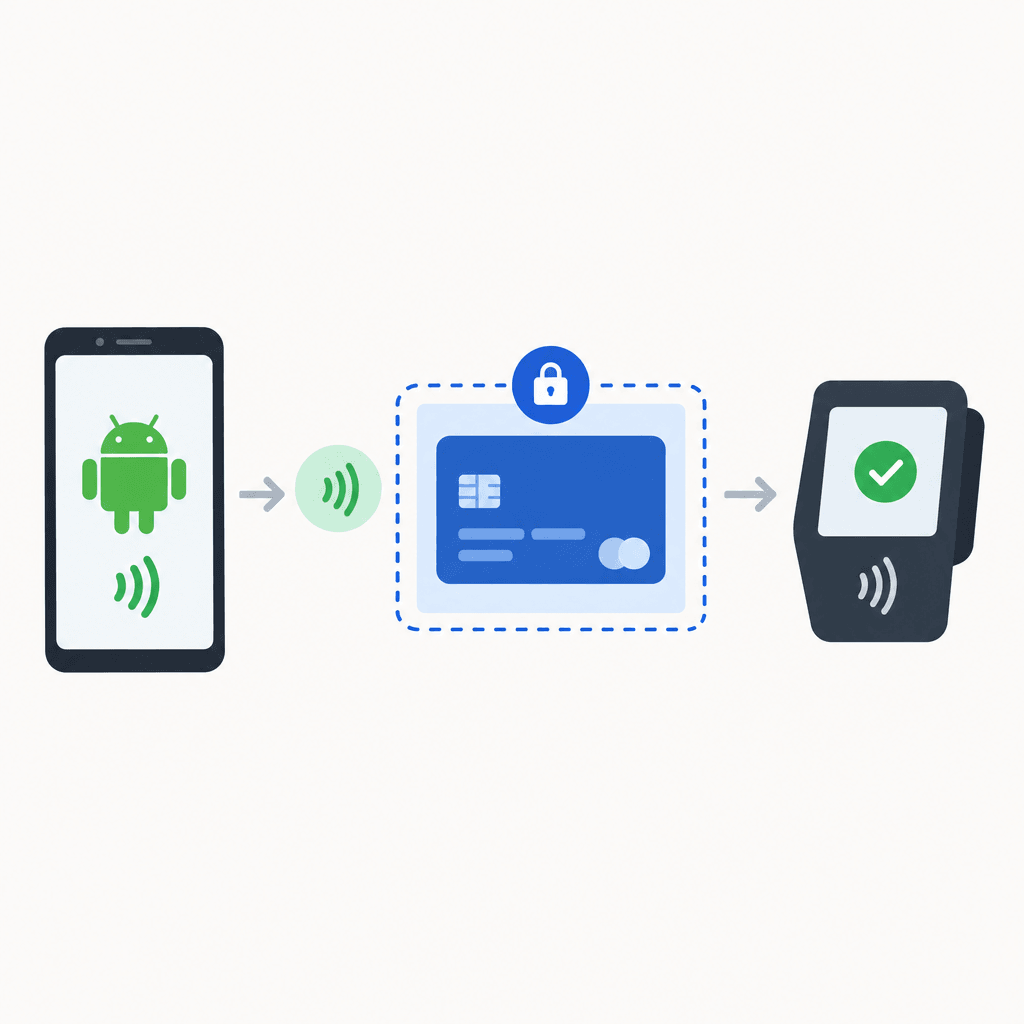 Android payment flow with a boundary around sensitive card data