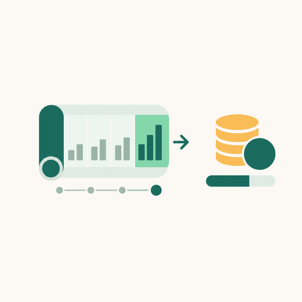 Rolling spending window beside a separate funding balance
