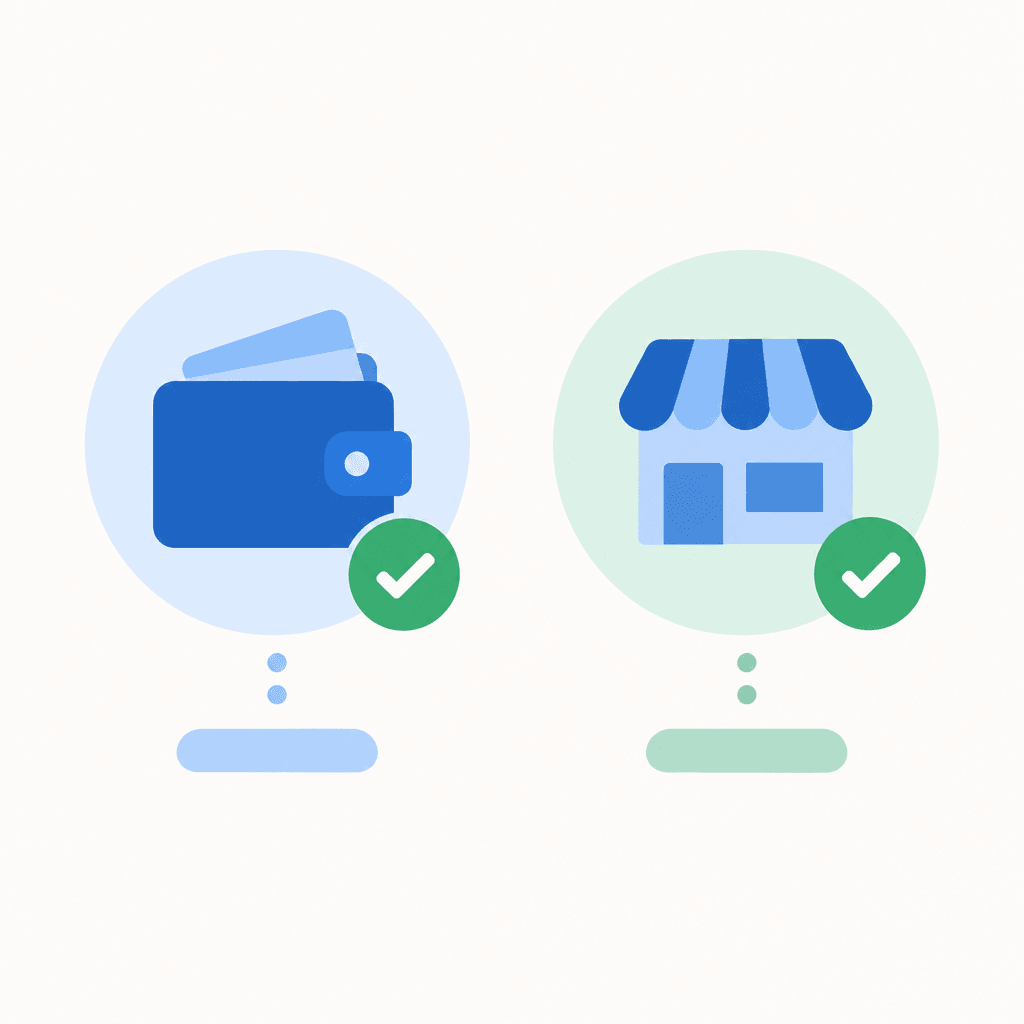 Separate checkpoints for wallet compatibility and merchant payment approval