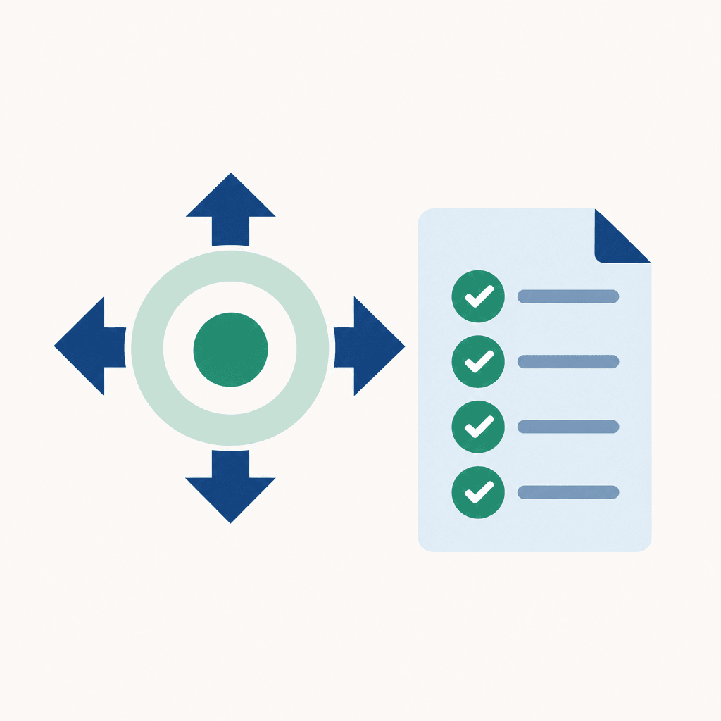 Reported expansion target beside a documented-access evidence checklist