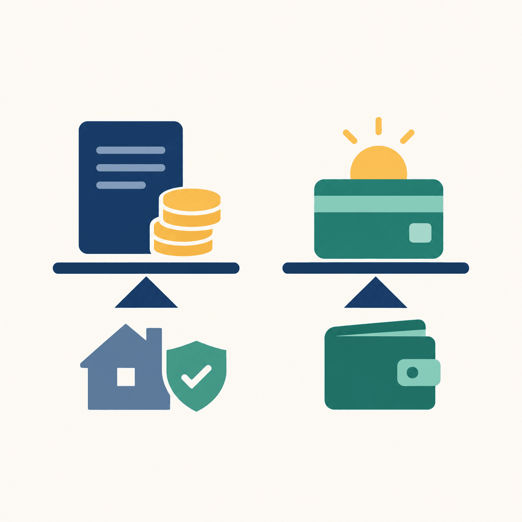 A collateral-backed debt balance contrasted with a funded prepaid balance