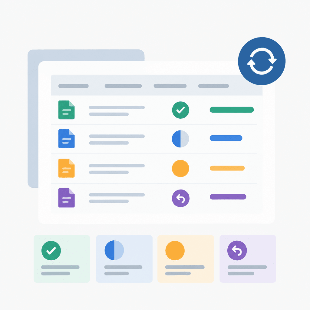 Invoice reconciliation ledger showing paid, partial, outstanding, and refunded records