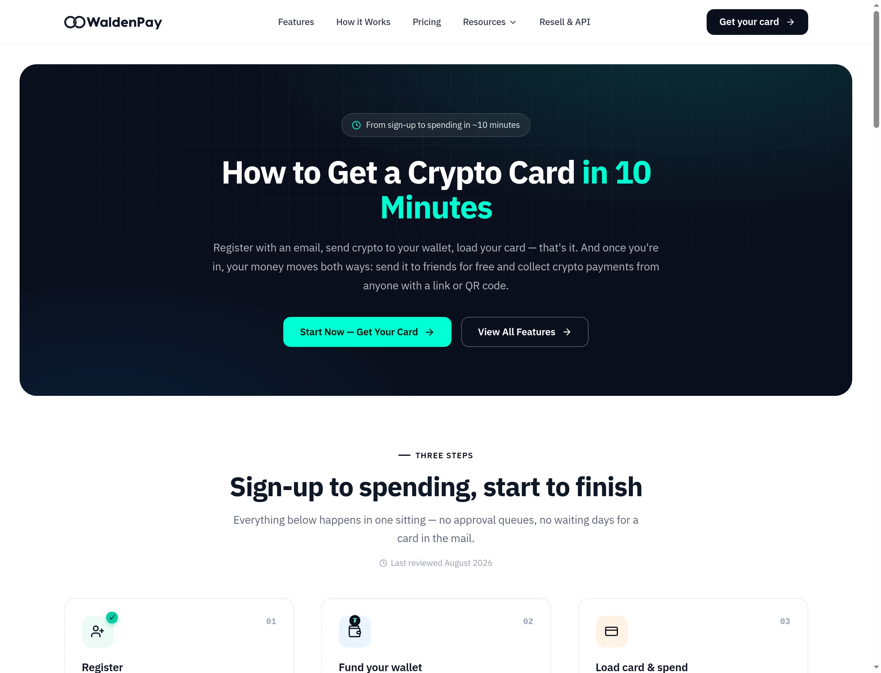 Screenshot of the How It Works page