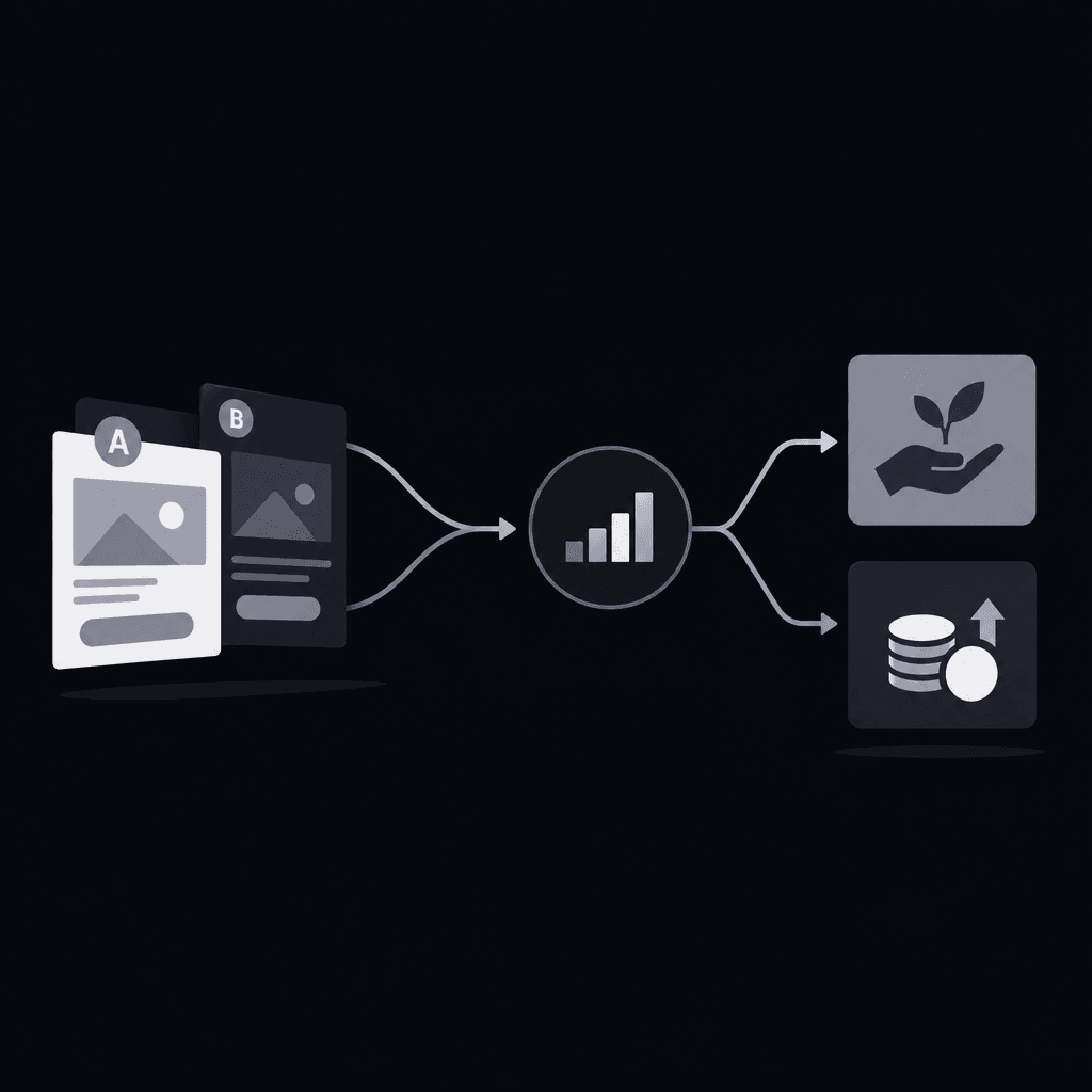 Conversion experiment flowing into a contribution-profit decision