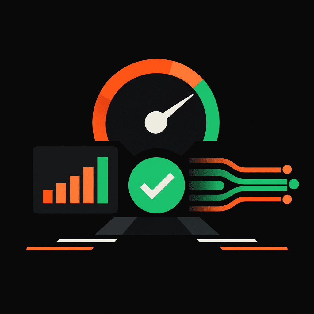 Performance dashboard balancing speed, success, and bandwidth